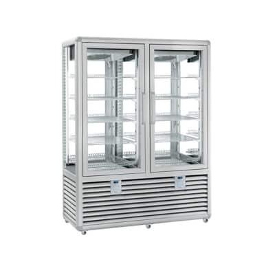 Διπλή όρθια βιτρίνα διπλής ψύξης σειρά GLV Curve (+5/-20) CGL-900 G2T/R2T Silfer