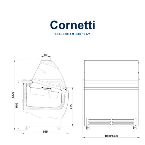 Ψυγείο παγωτού 7 θέσεων με βεβιασμένη ψύξη CORNETTI-7 Juka - Image 2