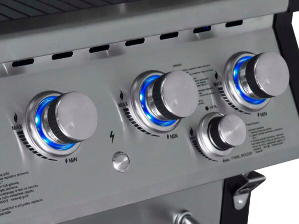 BBQ υγραερίου GS GRILL SUPERIOR 3+1 ΙΝΟΧ - 14kW Thermogatz - Image 7