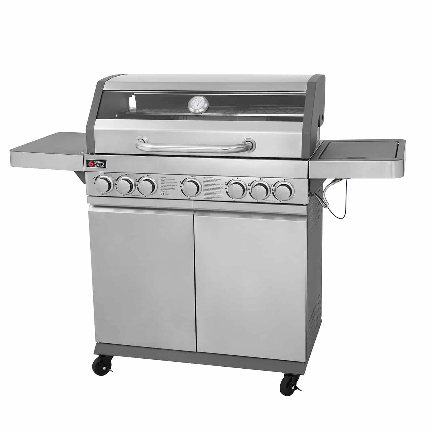 BBQ υγραερίου GS GRILL VIEW 5+1+1 ΙΝΟΧ - 21kW Thermogatz - Image 3