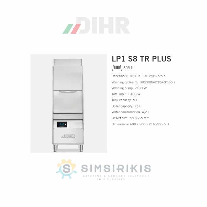 Πλυντήριο σκευών με πόρτα τύπου γκιλοτίνα LP-1-S8 PLUS Dihr - Image 5