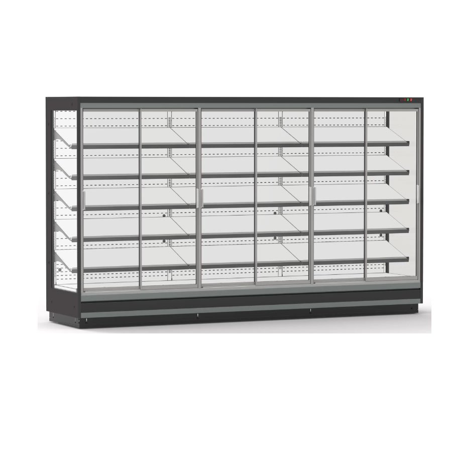 Ψυγείο Self Service ύψος 2,22μ. με υποδομή για απομακρυσμένο ψυκτικό μηχάνημα, με συρόμενες πόρτες, Melbourne SDG-L, Inanc