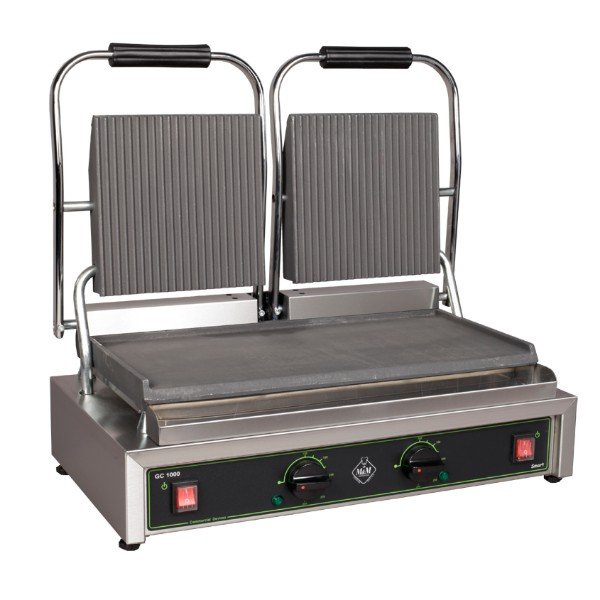 Τοστιέρα διπλή ηλεκτρική μονοφασική με αποσπώμενο λιποσυλλέκτη Smart GC-1000 M&M