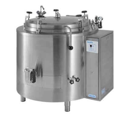 Βραστήρας ηλεκτρικός Autoclave με καπάκι πιέσεως, εμμέσου θερμάνσεως, βιομηχανικού τύπου με ηλεκτρονικό χειριστήριο PIA-EEA, Baratta