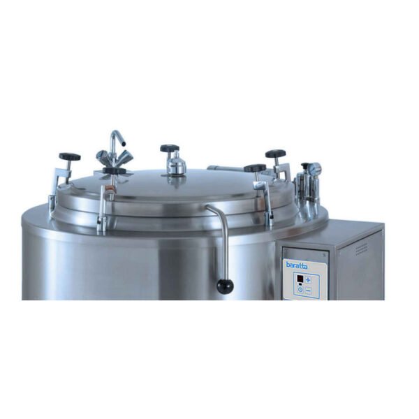 Βραστήρας ηλεκτρικός Autoclave με καπάκι πιέσεως, εμμέσου θερμάνσεως, βιομηχανικού τύπου με ηλεκτρονικό χειριστήριο PIA-EEA, Baratta - Image 2