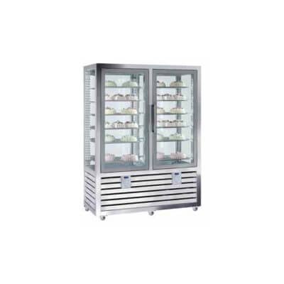 Διπλή όρθια βιτρίνα συντήρησης σειρά QPS Quadro (+2/+10) QPS-900 V/R Silfer