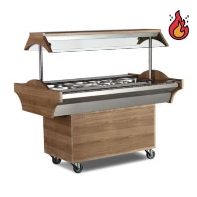 Μπαιν μαρί με θερμαινόμενη εσοχή για λεκάνες Gastronorm 1/1 Ravolli