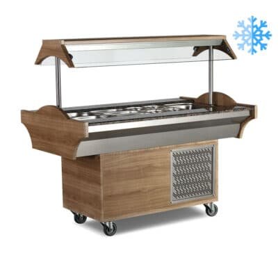 Salad Bar με ψυχώμενη εσοχή για λεκάνες Gastronorm 1/1 Ravolli