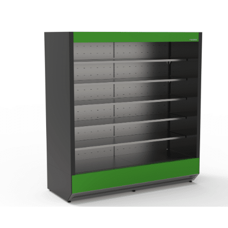 Ψυγείο Self Service ύψος 2,15μ. με υποδομή για απομακρυσμένο ψυκτικό μηχάνημα, με κουρτίνα νυκτός και τυφλά πλαϊνά, SS, Sari - Image 3