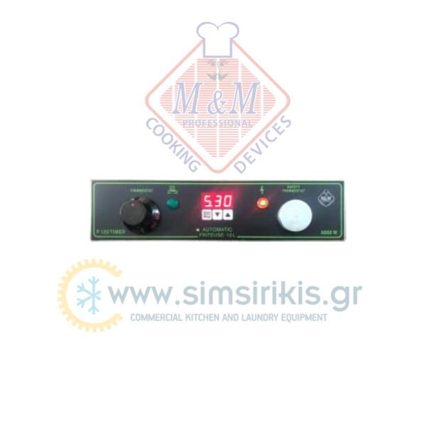 Φριτέζα διπλή ηλεκτρική 13+13 λίτρων τριφασική με αποσπώμενο κάδο και ψηφιακό χρονόμετρο Deep F-130/13+13 TR M&M - Image 2