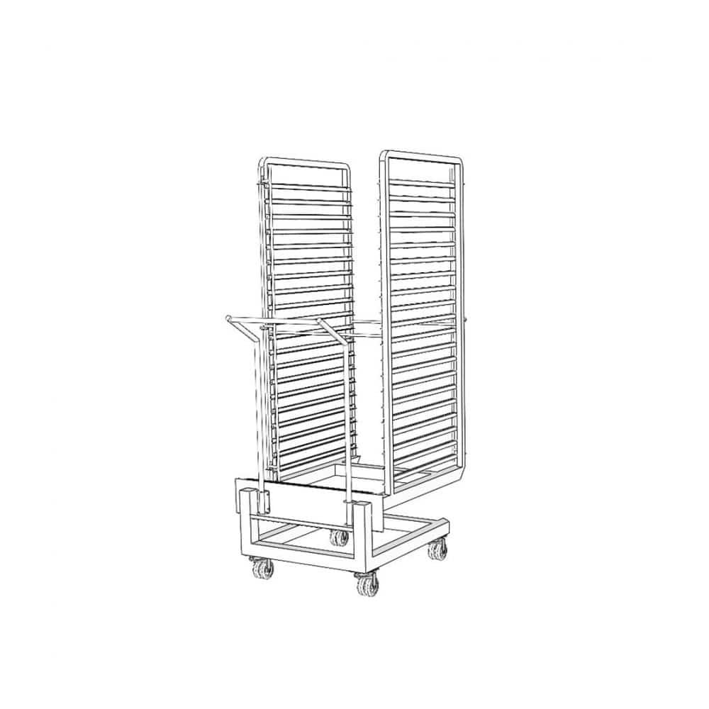 Φούρνος κυκλοθερμικός αερίου 20 θέσεων GN 2/1 με υγραντήρα RVL.GKF-40 Ravolli - Image 2