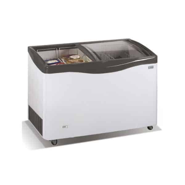 Καταψύκτης Μπαούλο 240 λίτρων με συρόμενα κουρμπαριστά τζάμια VENUS 26-NL Crystal