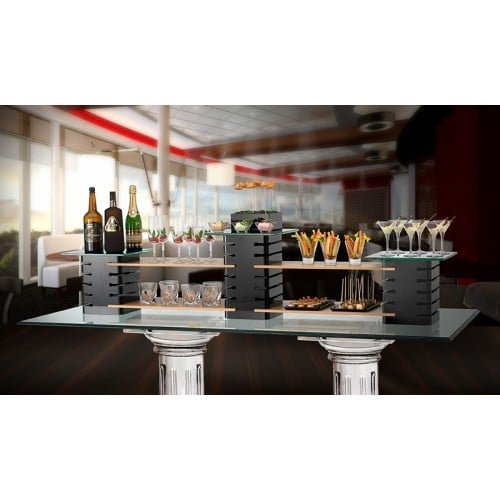 Ράφι από plexiglass διαφανές ενισχυμένο 10 χιλ. συστήματος Buffet Puzzle - Image 2