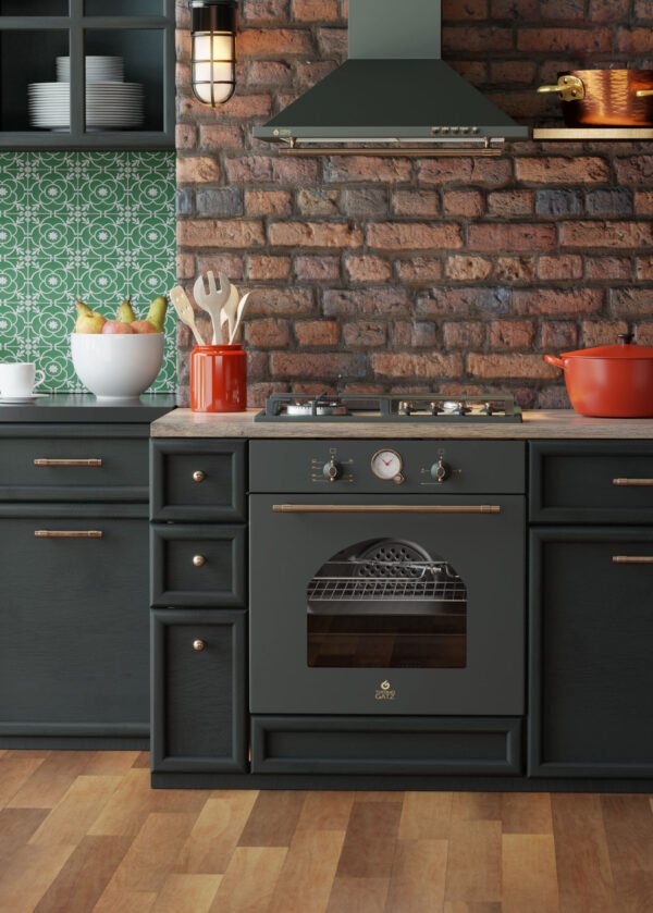 Εστίες αερίου TGS 9511 BL RUSTIC με εστία Wok, Thermogatz - Image 4
