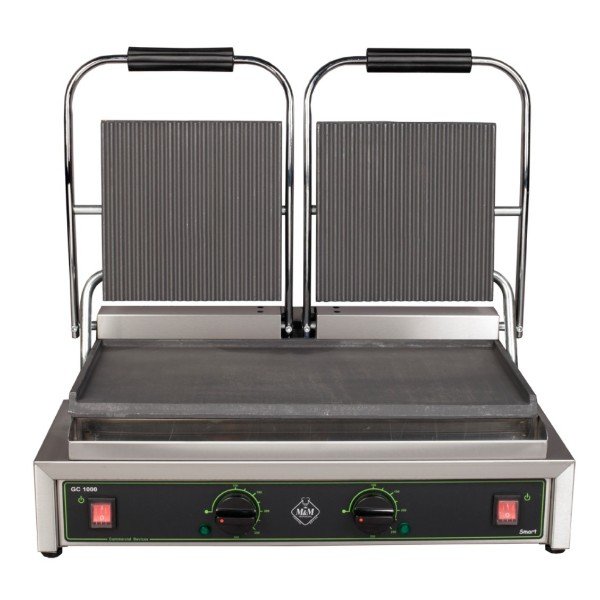 Τοστιέρα διπλή ηλεκτρική μονοφασική με αποσπώμενο λιποσυλλέκτη Smart GC-1000 M&M - Image 2