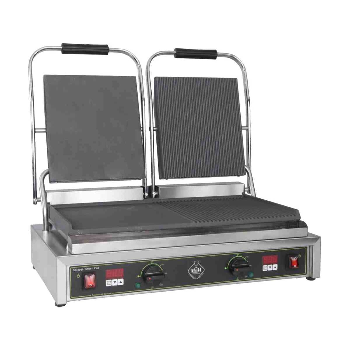 Τοστιέρα διπλή ηλεκτρική μονοφασική με αποσπώμενο λιποσυλλέκτη και ψηφιακό χρονόμετρο Smart Plus GC-2000 M&M