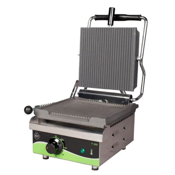 Τοστιέρα μονή ηλεκτρική μονοφασική με αποσπώμενο λιποσυλλέκτη T-202 M&M