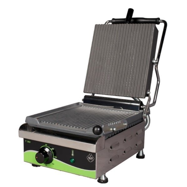 Τοστιέρα μονή ηλεκτρική μονοφασική με αποσπώμενο λιποσυλλέκτη T-302 M&M